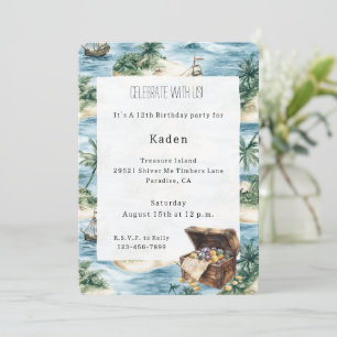 Treasure Island Birthday Invitation