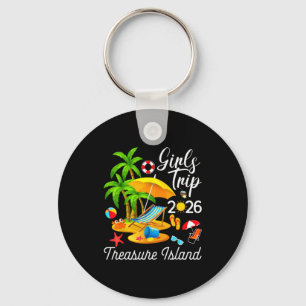 Treasure Island Florida Summer Tropical Design Keychain