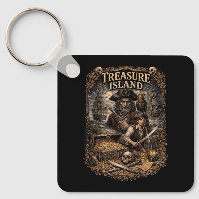 Treasure Island Keychain (Front)