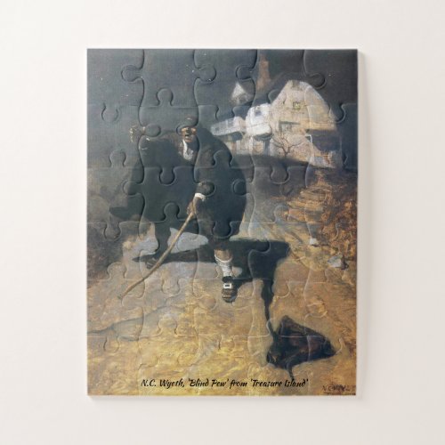 Treasure Island NC Wyeth Book Illustration Scary  Jigsaw Puzzle