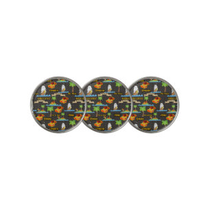 Treasure Island Palm Tropical Pirate Flag Raiding Golf Ball Marker