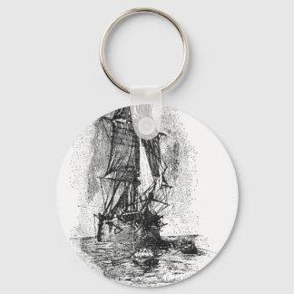 Treasure Island Pirate Ship Keychain