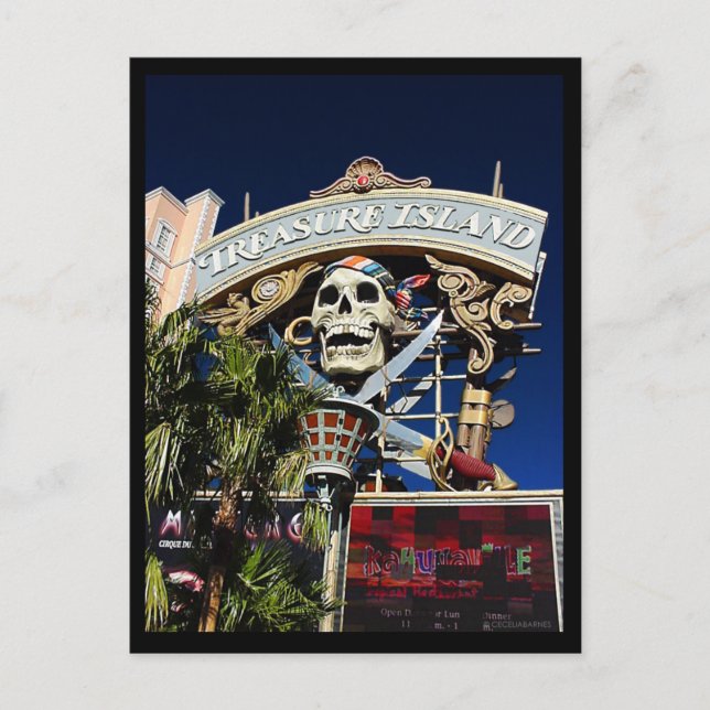 Treasure Island Sign Postcard (Front)