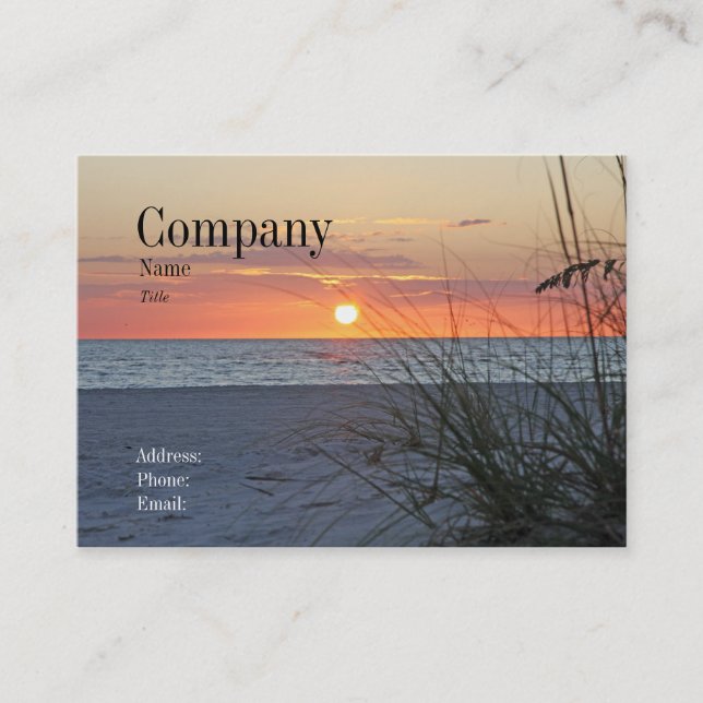 Treasure Island Sunset Business Card (Front)
