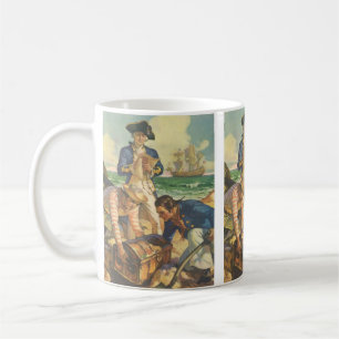 Treasure Island, Vintage Fairy Tale Pirates Coffee Mug