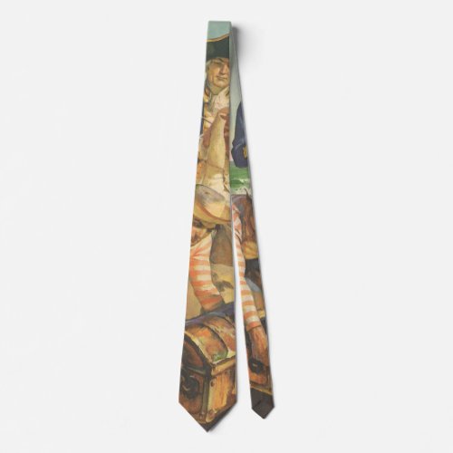 Treasure Island Vintage Fairy Tale Pirates Neck Tie