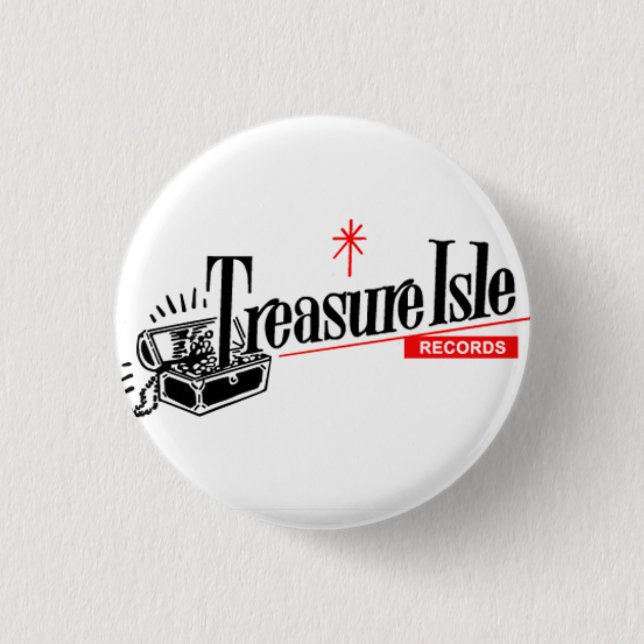 treasure isle pinback button (Front)