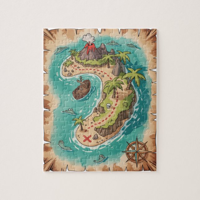 Treasure Map Adventure Puzzle (Vertical)