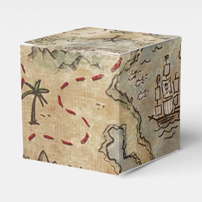 Treasure Map Favor Boxes (Front Side)