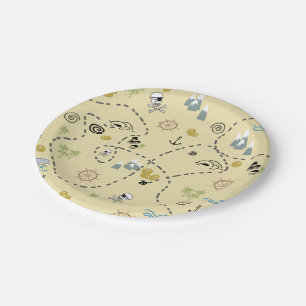 Treasure Map party Paper Plates