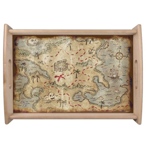 Treasure Map Serving Tray