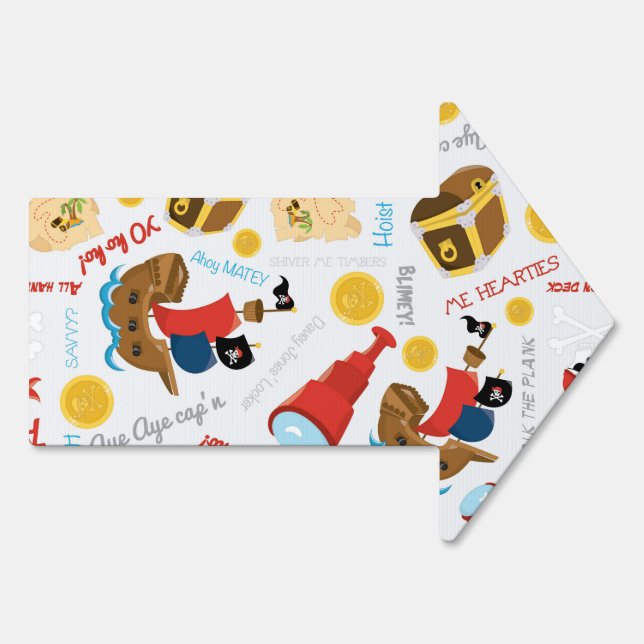 Treasure Party Pirate Sign (Back)