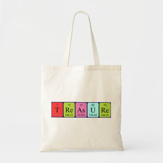 Treasure periodic table name tote bag (Front)
