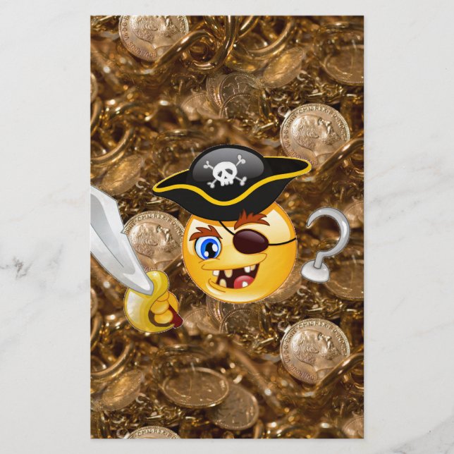 treasure pirate emoji stationery (Front)