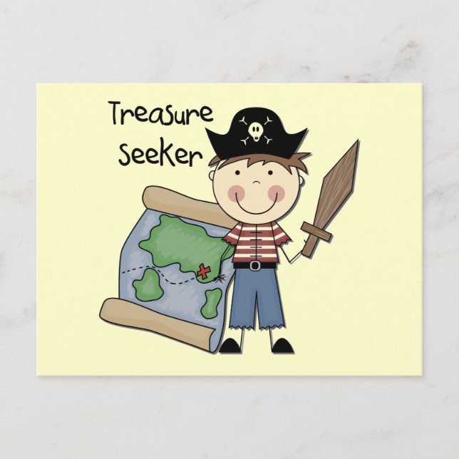 Treasure Seeker - Boy Tshirts and Gifts Postcard (Front)