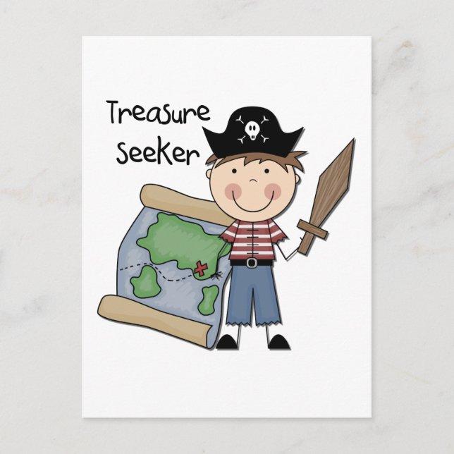 Treasure Seeker - Boy Tshirts and Gifts Postcard (Front)