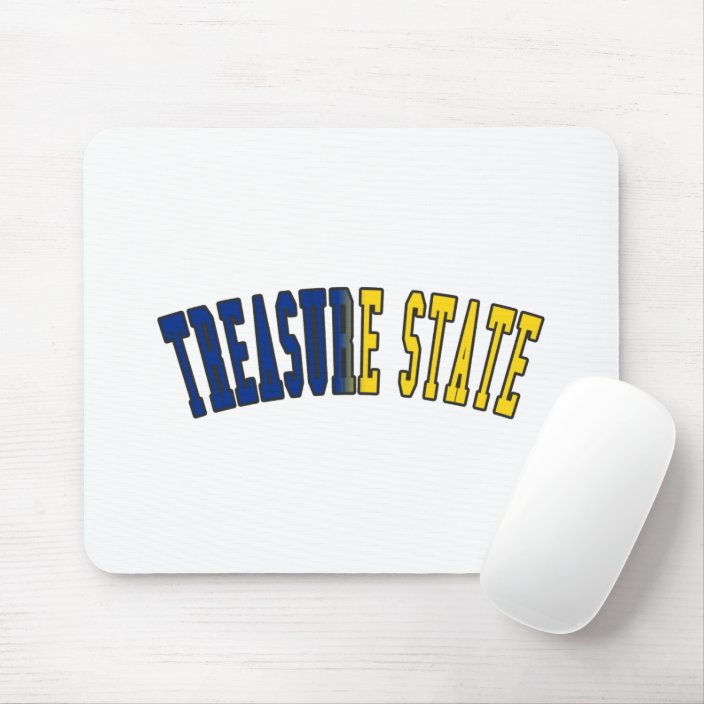 Treasure State in State Flag Colors Mouse Pad
