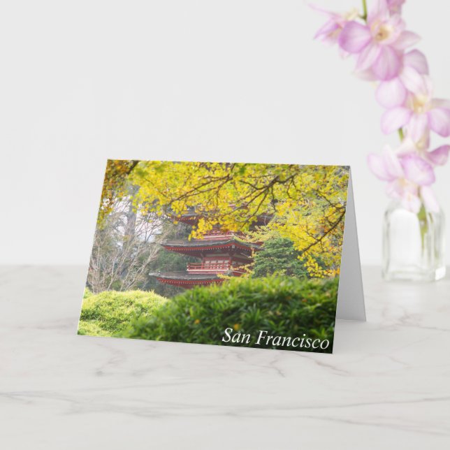 Treasure Tower Pagoda, San Francisco Card (Orchid)