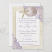 Treasured Beach Lavender Wedding Invitation (Front)