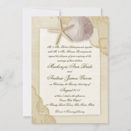 Treasured Beach Wedding Invitations