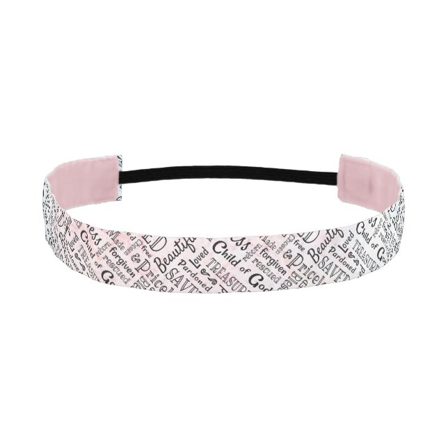 Treasured Christian Words of Affirmation Athletic Headband (Front)