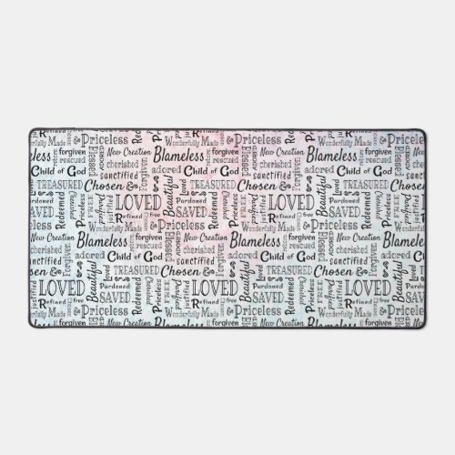 Treasured Christian Words of Affirmation Desk Mat