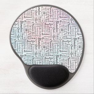 Treasured Christian Words of Affirmation Gel Mouse Pad