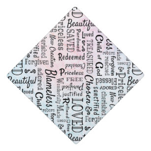 Treasured Christian Words of Affirmation Graduation Cap Topper