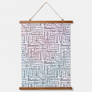 Treasured Christian Words of Affirmation Hanging Tapestry