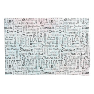 Treasured Christian Words of Affirmation Pillow Case
