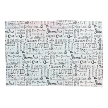 Treasured Christian Words Of Affirmation Pillow Case by CandiCreations at Zazzle