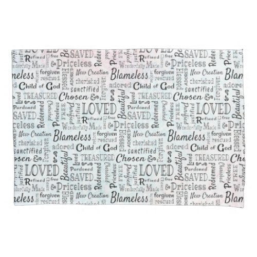Treasured Christian Words of Affirmation Pillow Case