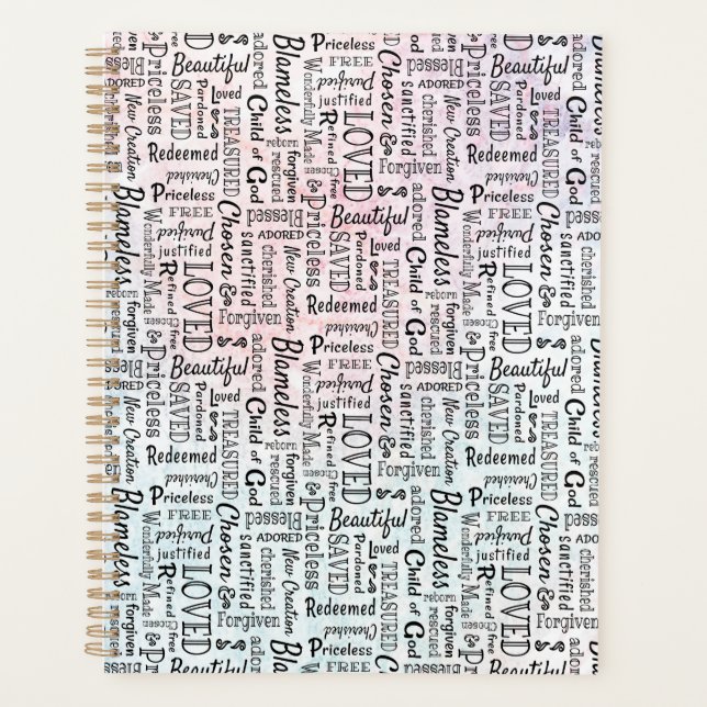 Treasured Christian Words of Affirmation Planner (Front)