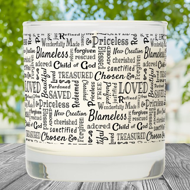 Treasured Christian Words of Affirmation Scented Candle (Creator Uploaded)