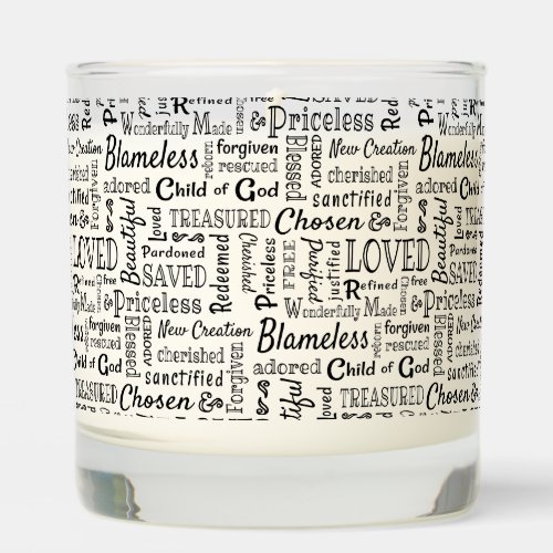 Treasured Christian Words of Affirmation Scented Candle