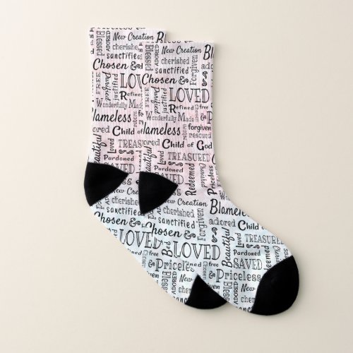 Treasured Christian Words of Affirmation Socks