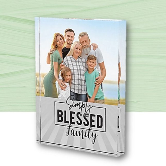 Treasured Gift!  Simply Blessed family photo  Acrylic Award (Creator Uploaded)