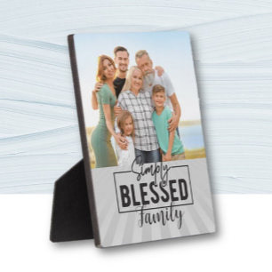 Treasured Gift!  Simply Blessed family photo Plaque