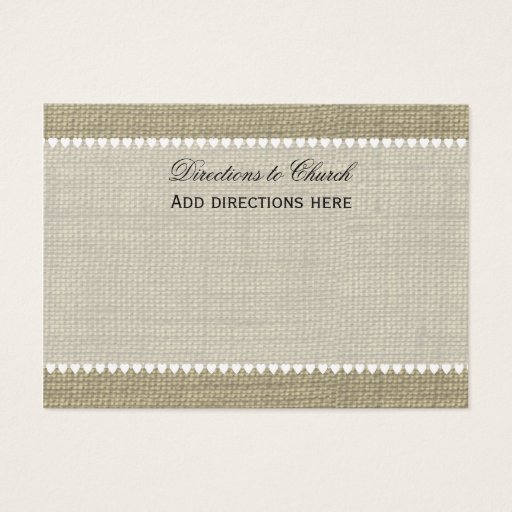 Customizable Treasured Hearts Burlap Info Card Business Card Template