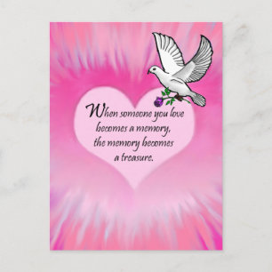 Treasured Memories" Bird Postcard