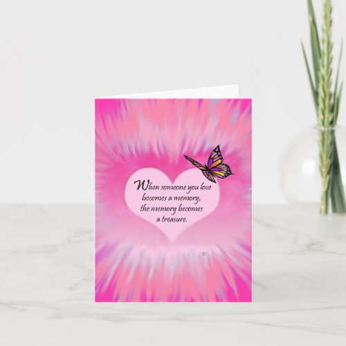 Treasured Memories Butterfly Poem Card