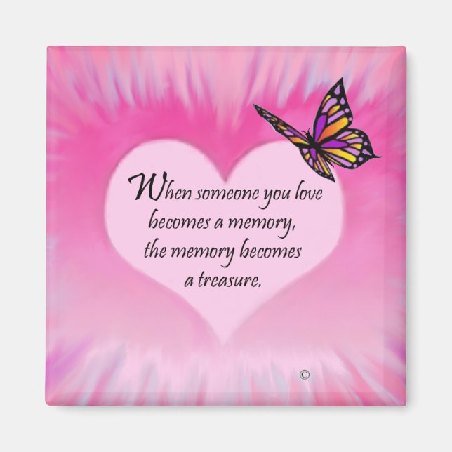 Treasured Memories Butterfly Poem Magnet (Front)
