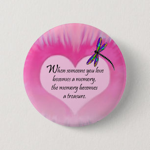 Treasured Memories Dragonfly Button
