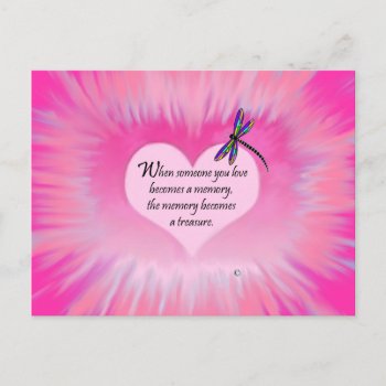 Treasured Memories Dragonfly Postcard by AlwaysInMyHeart at Zazzle