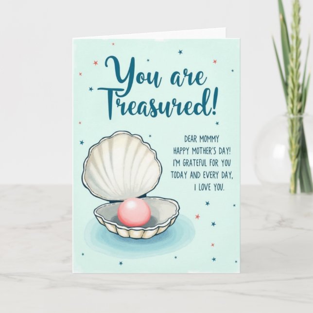 Treasured Mommy Love Card (Front)