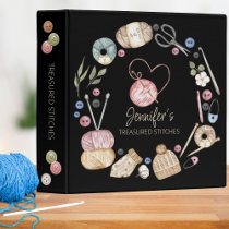Treasured Stitches Monogram Pattern Keeper 3 Ring Binder