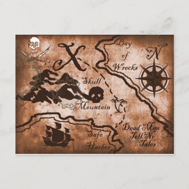 treasuremapfull.jpg postcard (Front)