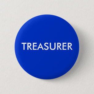 TREASURER PINBACK BUTTON