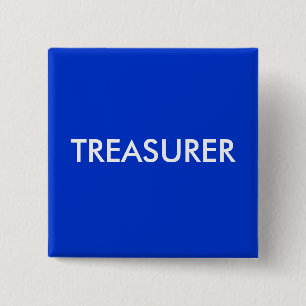 TREASURER PINBACK BUTTON