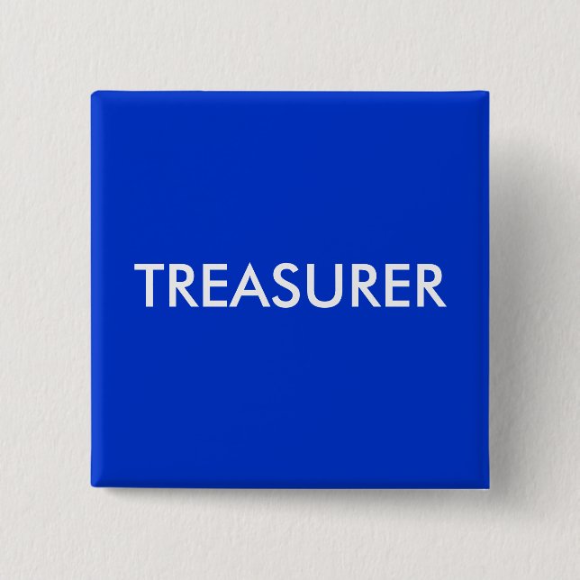 TREASURER PINBACK BUTTON (Front)
